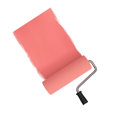 Farbrolle mit Rosa farbe